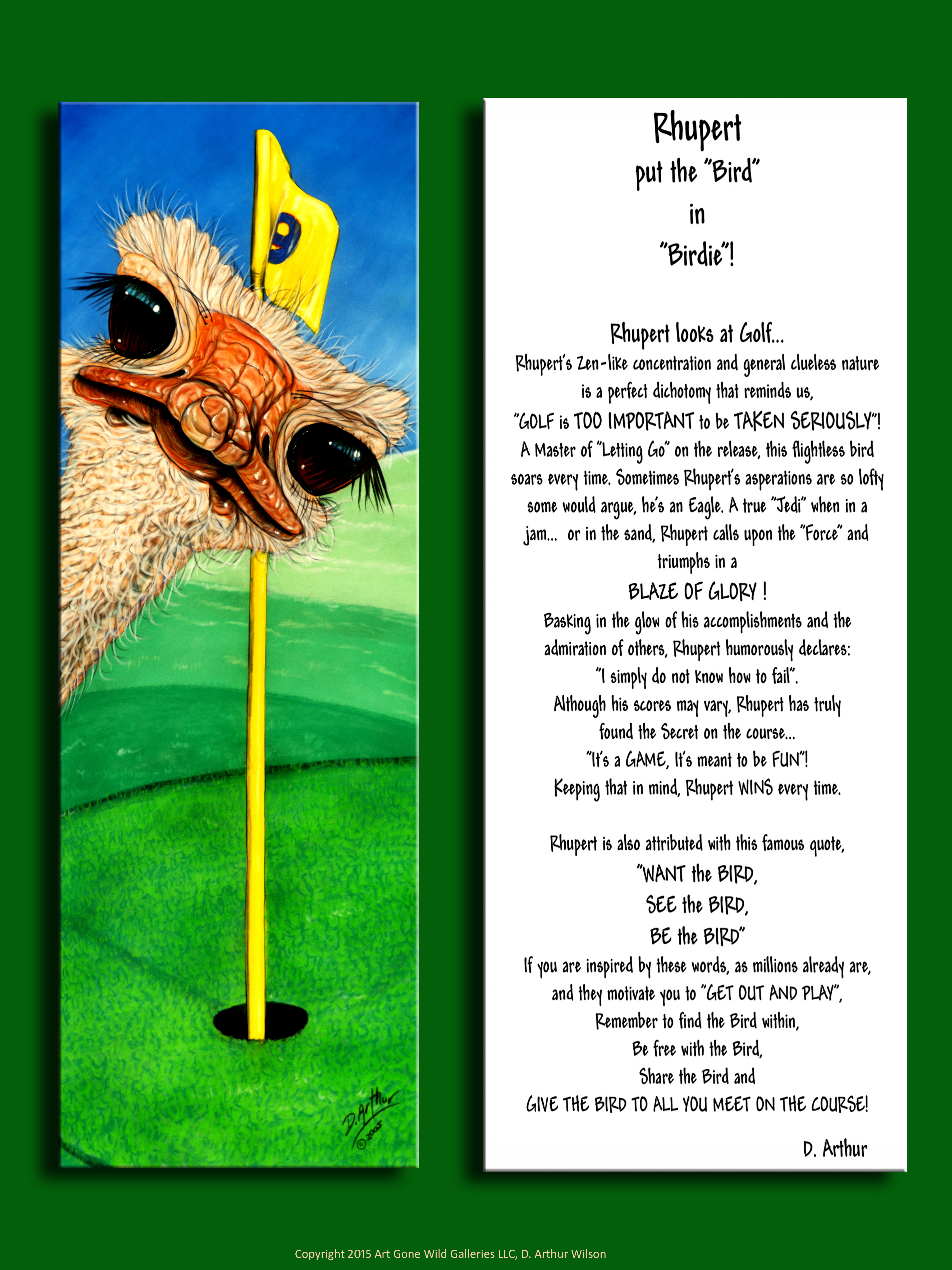 D. Arthur Wilson Golf Poster - Signed